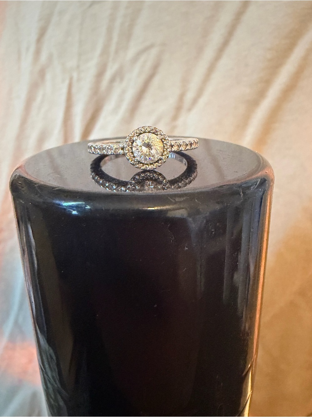 Pandora Silver Halo Ring with Clear Stones